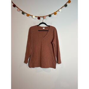 Poetry rust orange v-neck top